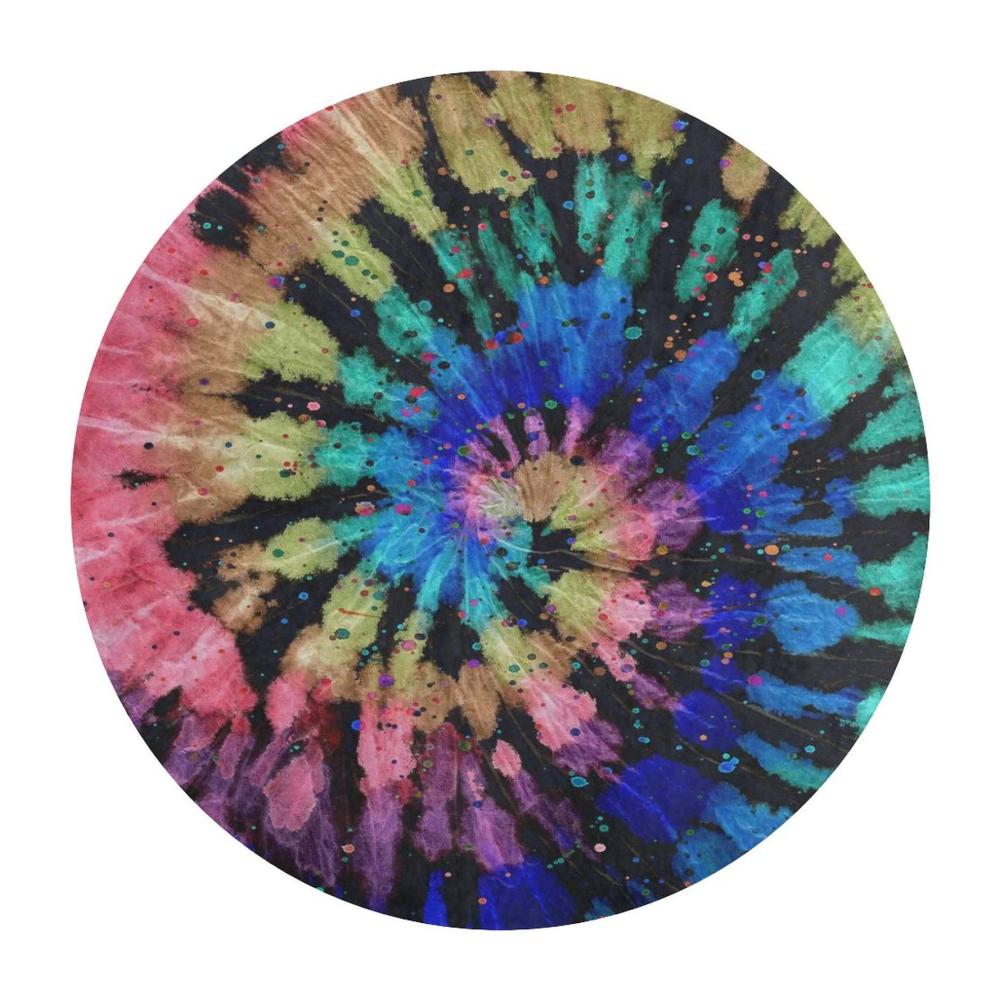 Tie-Dye-Muster Teppiche Weiche Schlafzimmerteppiche für Wohnzimmer & Kinderzimmer. Rutschfeste Fußmatten Große Vielfalt
