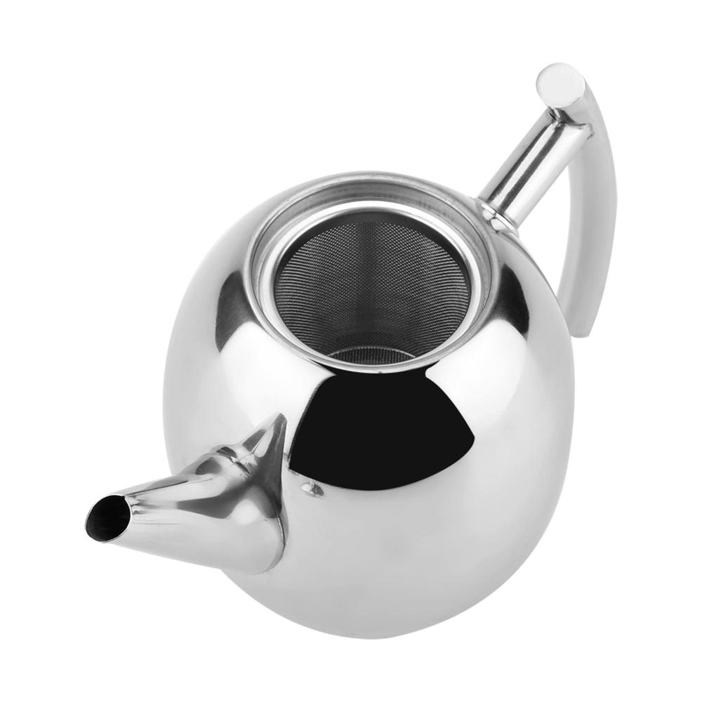 Genießen Sie perfekten Tee - Edelstahl Teekanne mit herausnehmbarem Netzfilter 1500 ml Elektrischer Tee-/Kaffee-/Wasserkocherbehälter für aromatische Getränke