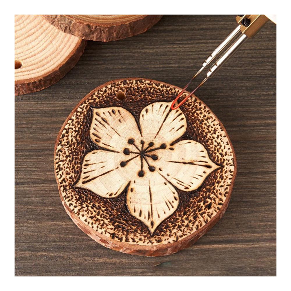 Natürliche Holzscheiben 10 Stk. Ø12-13cm - Bastelscheiben aus unbehandeltem Holz für DIY-Projekte Holzwerken Dekoration - Runde Baumscheiben mit Rinde