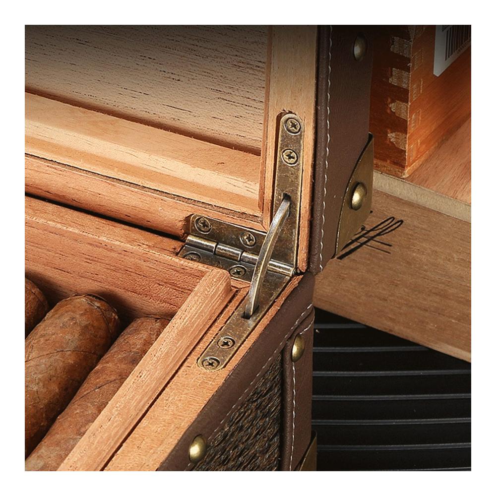 Hochwertiger Zigarren Humidor aus Zedernholz | Luftbefeuchter & Hygrometer | Tragbare Desktop-Aufbewahrungsbox für Reisen | Ideales Geschenk für Zigarrenliebhaber