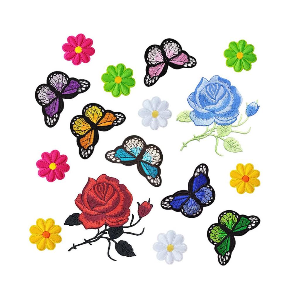 Exquisite Stickerei Schmetterling Applikationen für DIY-Kleidung | Aufnäher & Aufbügelflicken | Bestickte Patches zum Nähen von Axinyue - Kreative Gestaltung mit hochwertigen Applikationen