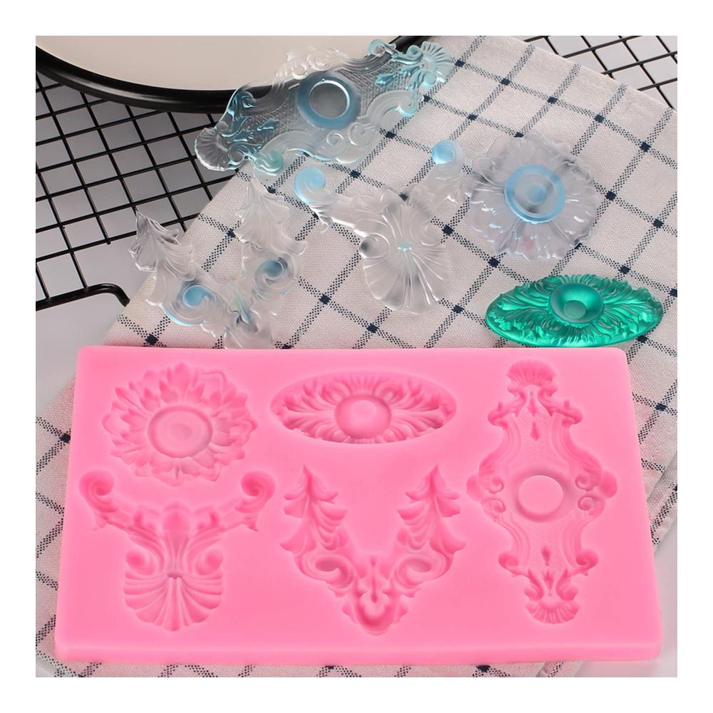 Erstellen Sie mühelos atemberaubende Tortendekorationen! Europäische geprägte Fondant-Kuchen-Silikonform für Gebäck Schokolade Süßigkeiten Eis und mehr. Perfektes DIY-Backwerkzeug für Kuchenformen Mousse und Gebäck. Silikon für professionelle Kuchendekorationen