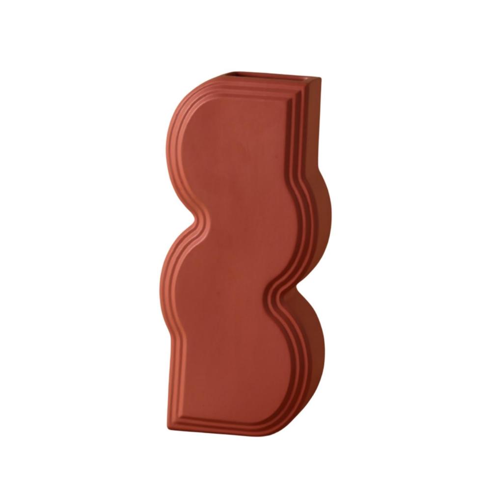 Geometric Art Vase - Dirty Orange