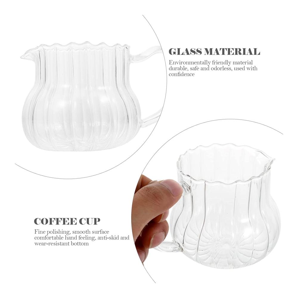 Entdecken Sie Eleganz und Funktionalität Klare Sauciere Teekanne Milchaufschäumkrug mit Griff - Perfekter Soßenkrug für Zuhause und Küche. Stilvolles Design ideale Größe und Thermoeigenschaften für optimale Genussmomente