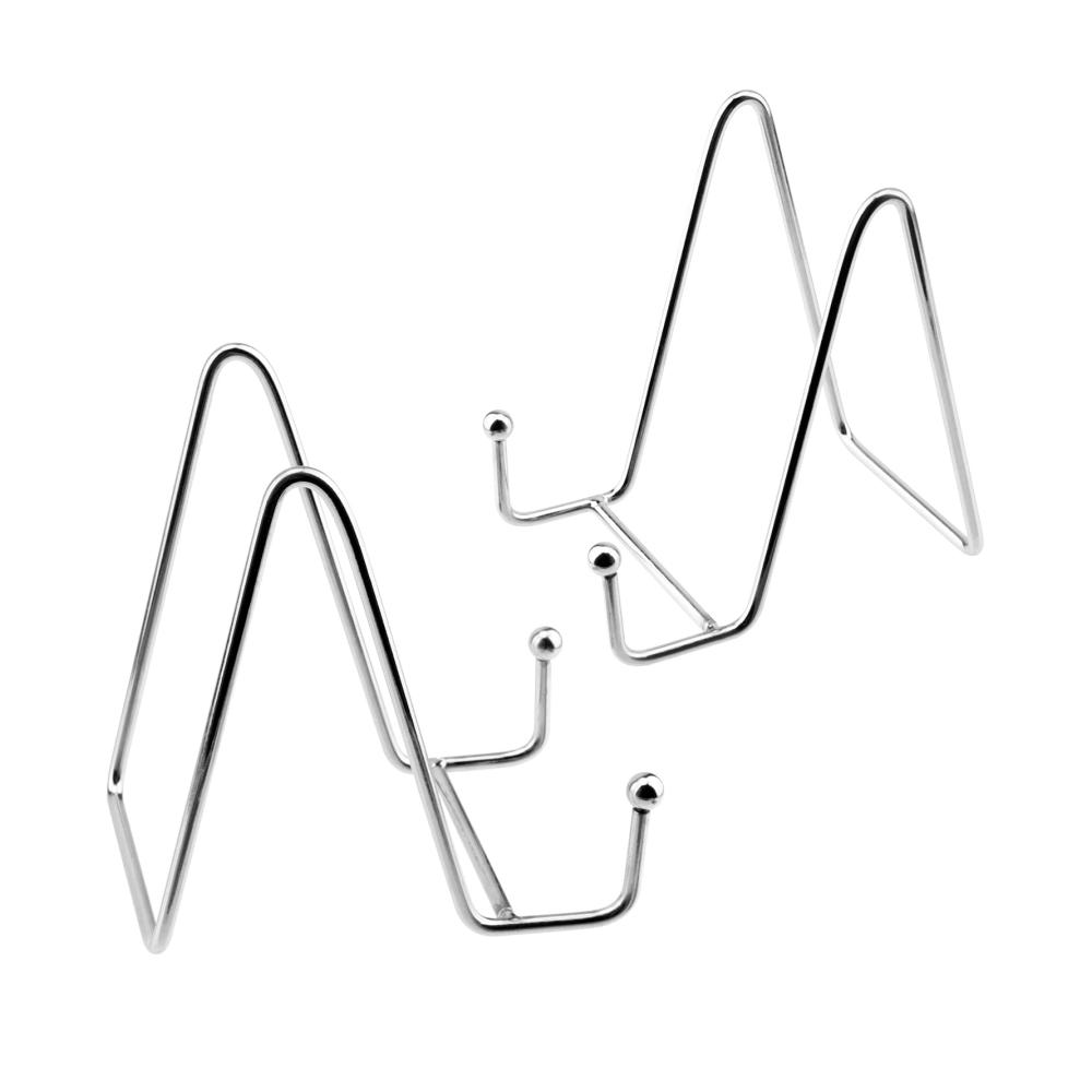 Premium Metall Tellerständer Set – 4 Stück 4 Zoll Display Ständer für Kunst Fotos & mehr – Stabile Staffelei Plattenhalter aus Eisen – Ideal für Teller Bücher Bilder und Kunstwerke auf dem