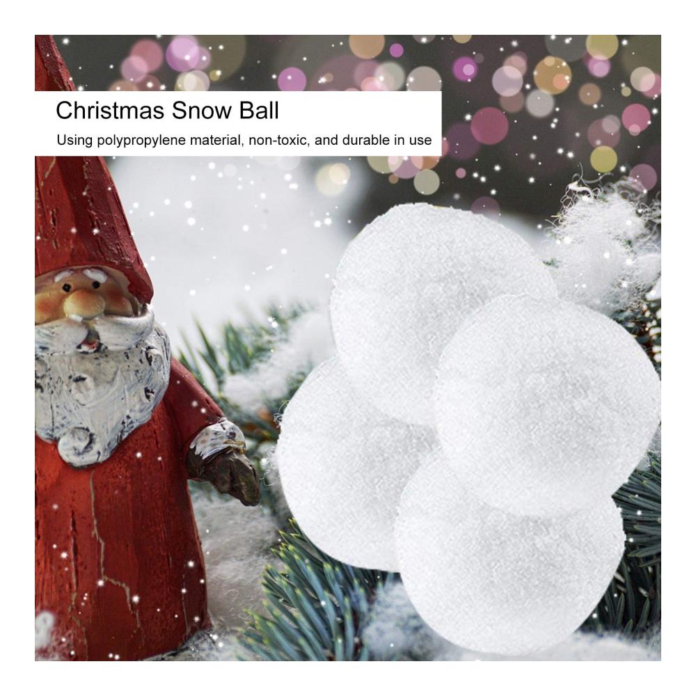Premium Kunstschnee 50 weiße Schneebälle 7 cm groß - Perfekt für Weihnachtsdeko & Schneeballschlachten drinnen & draußen - Winterzauber für Ihr Zuhause