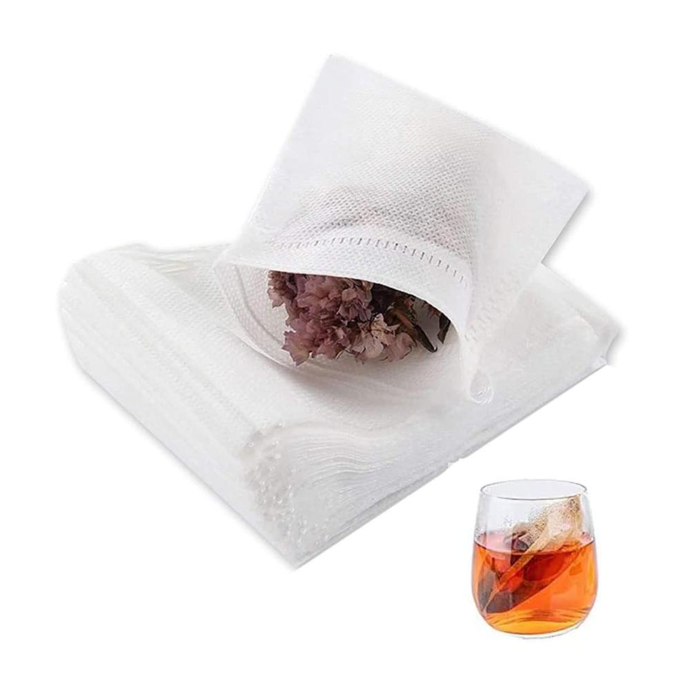 Entdecken Sie den Genuss des Teebrauens mit unseren Teefiltern - 200 Stück Papier-Teebeutel zum Selbstbefüllen mit Musselin-Kordelzug. Wiederverwendbare Teebeutel mit sicherem Kordelzug-Siegel ideal für Kaffee Lavendel Teeblumen und Kochkunst. Erleben Sie perfekten Geschmack mit unseren Tee Filter Taschen