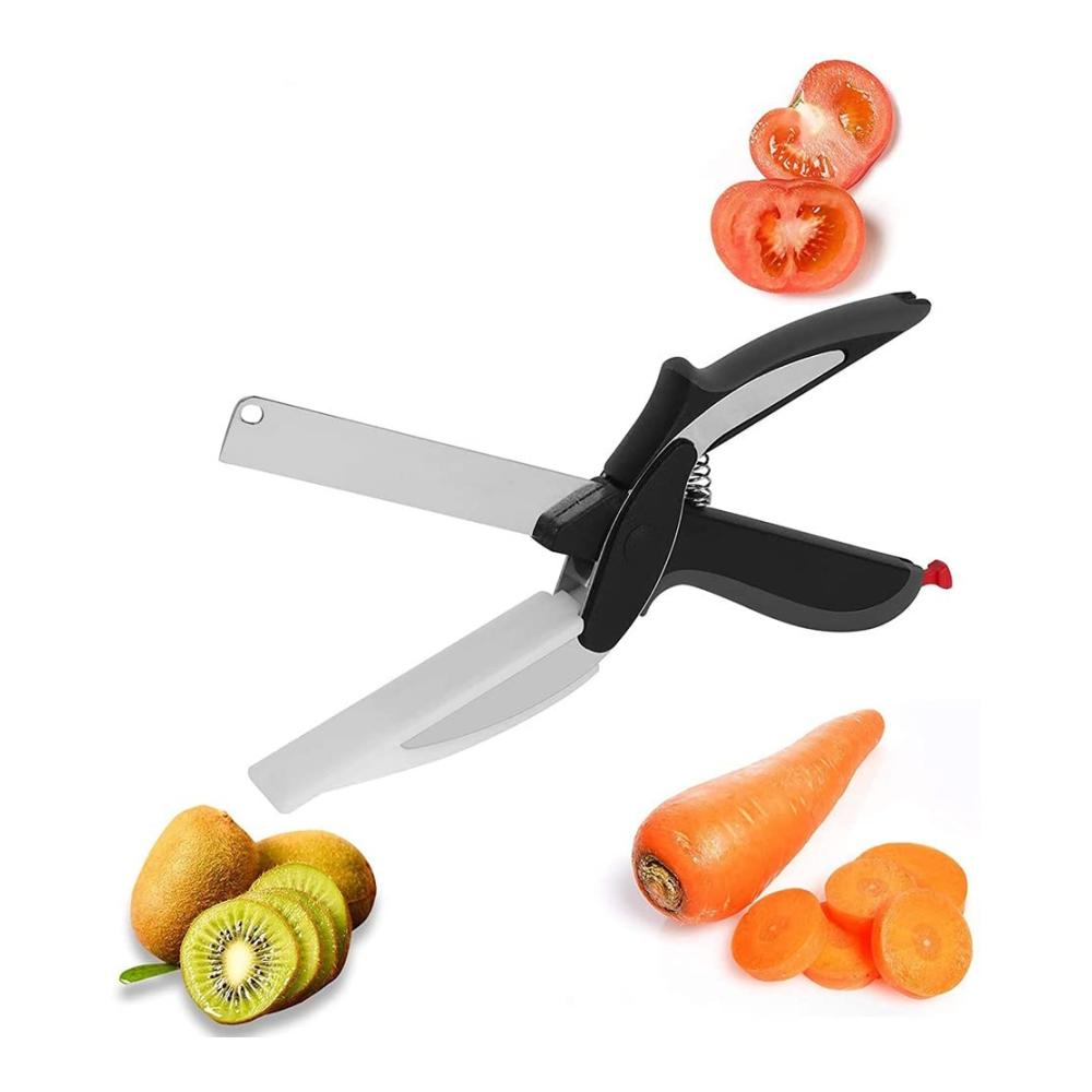 Präzise Küchenscheren Food Cover Cutter Mehrzweckschneider Gemüse Chopper und Picknick Schere mit integriertem Schneidebrett – Perfekt zum Schneiden von Obst Roastbeef und mehr! Robuste Küchenhelfer für mühelose Zubereitung