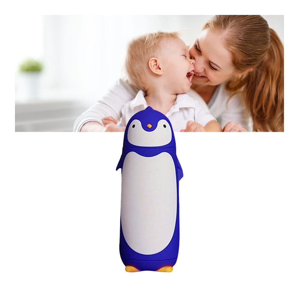 Isolierte Thermosflasche 300ml im niedlichen Pinguin-Design | Tragbarer Wasserbecher für Büro und Outdoor | Tee-Flasche | Hält Getränke warm/kalt | Ideales Geschenk