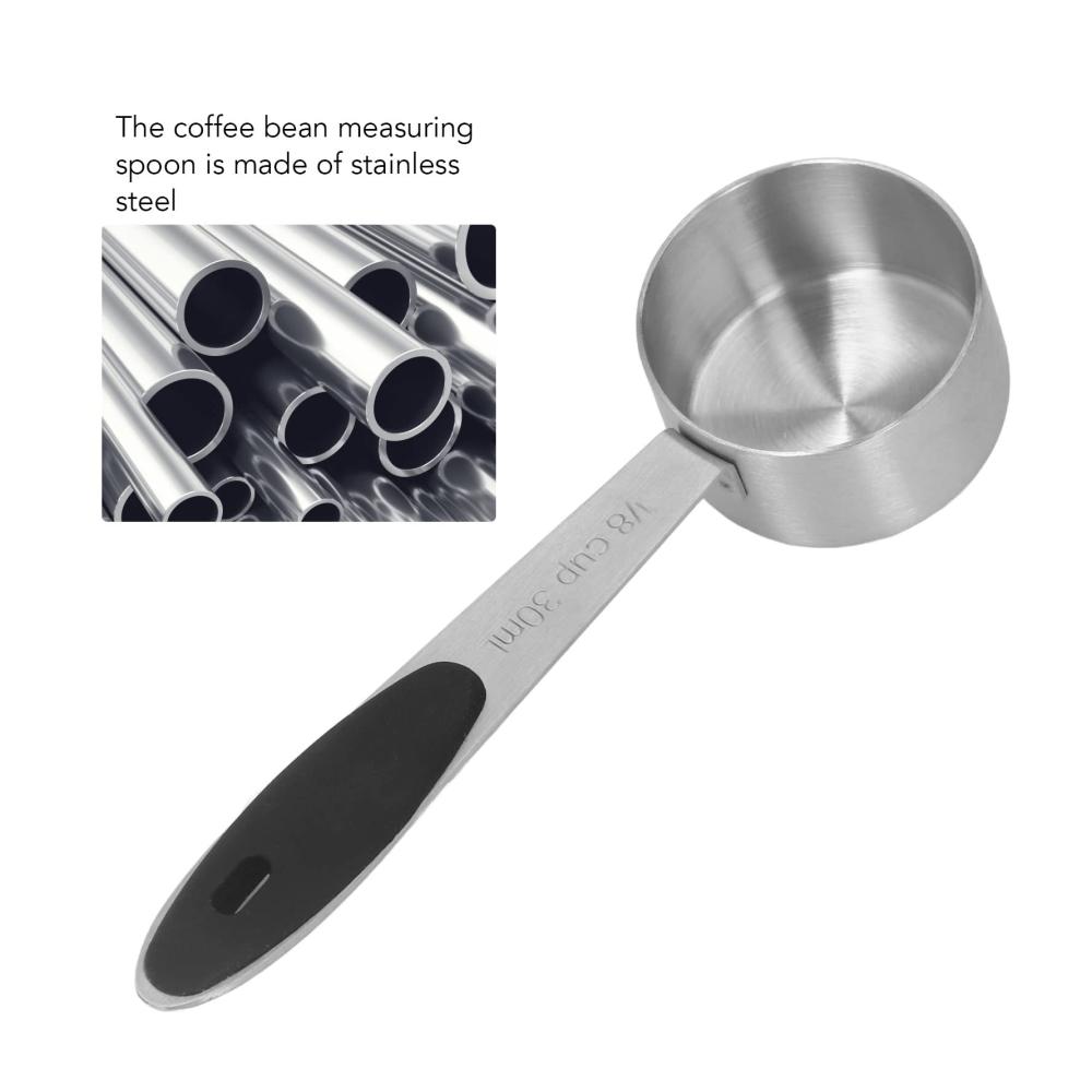 Premium Küchenhelfer Präzise Messlöffelsets aus Edelstahl - 2er Pack für perfekten Kaffeegenuss! Messen Sie mit Leichtigkeit 1/8 Tasse oder 30 ml für Kaffee Milchpulver und Tee. Unverzichtbares Kochzubehör