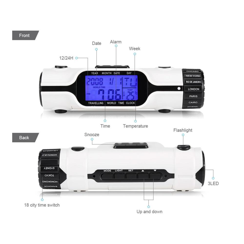 Beginnen Sie Ihren Tag richtig mit unserem innovativen Taschenformat LED-Digital-Wecker. Weltweit einsetzbar leicht und mit 16 Weckmelodien für Ihren perfekten Start. Inklusive Reisewecker und Außenthermometer für unter