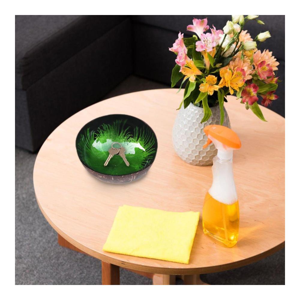 Entdecken Sie die Eleganz Kokosnuss-Servierschüssel-Set mit Natürlichem Charme - Exklusive Schlüsselhalterschale für Salate Acai-Schalen Büro und Zuhause - Stilvolle Heimdekoration für Ihre kulinarischen Kreationen Salate Nüsse Früchte Smoothies und Acai