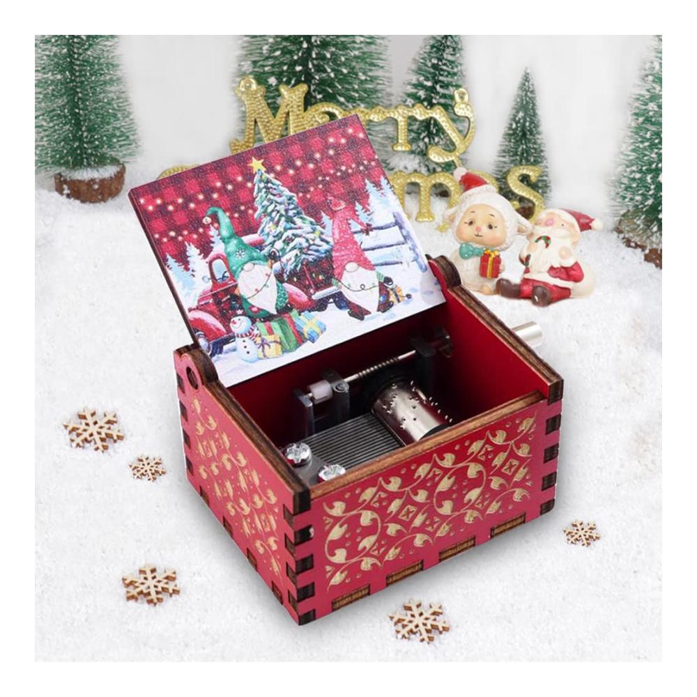 Entdecken Sie die Magie von Spieluhren Handgefertigte Spieluhr Weihnachten für Kinder Holzdesign mit Handkurbel zauberhafte Weihnachtsdeko perfekt für Tisch Kamin und Kinderzimmer. Amerikanischer Charme trifft auf Musik! Ideales Weihnachtsgeschenk für Mädchen und Jungen. Holen Sie sich diese kleine Holzspieluhr und verbreiten Sie festliche Freude
