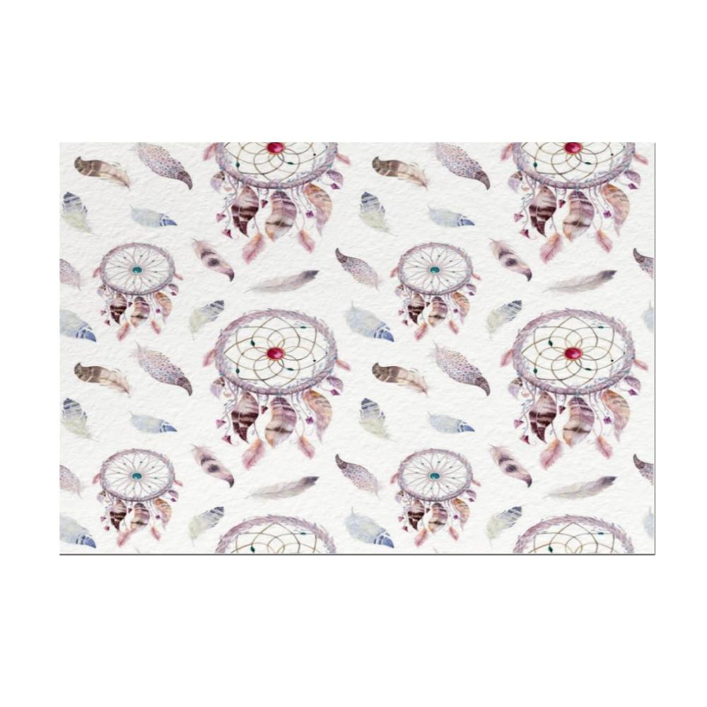 Boho Traumfänger Teppich | 3D Muster Design | Rutschfest & Waschbar | 120x160cm | Weicher Kurzflor | Für Wohnzimmer Schlafzimmer & Outdoor | Trendiger Boho Teppich Gegend | Flauschig & Stilvoll