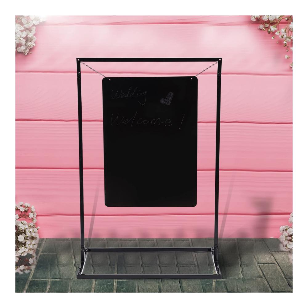 Erleben Sie stilvolle Zeremonien 110x75cm Metall Bogenständer für Schwarzes Hintergrund-Deko. Perfekt für Hochzeiten Firmenfeiern und mehr. Willkommen Ballonbogen Gestell mit Fuß für unvergessliche Veranstaltungen