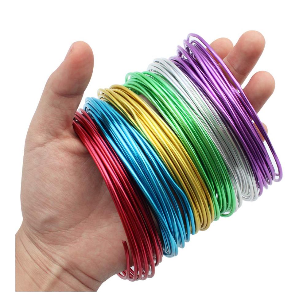Kreative Bastelideen mit Schmuckdrähten Set mit 6 Farben 2mm Durchmesser 5m je Rolle - Dekodraht für Weihnachts- und Hausdekoration - Biegedraht mit Maßband enthalten
