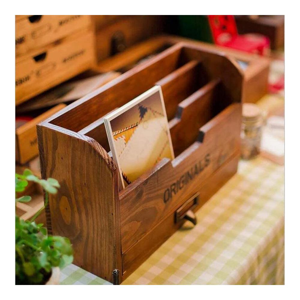 Hochwertige Vintage-Holz Buchstützen fürs Kinderzimmer | Dekorative Hängeboxen zur stilvollen Aufbewahrung von Büchern | Ideales Wanddekor für ein charmantes Ambiente | Praktisches Büroregal für Ordnung und Stil
