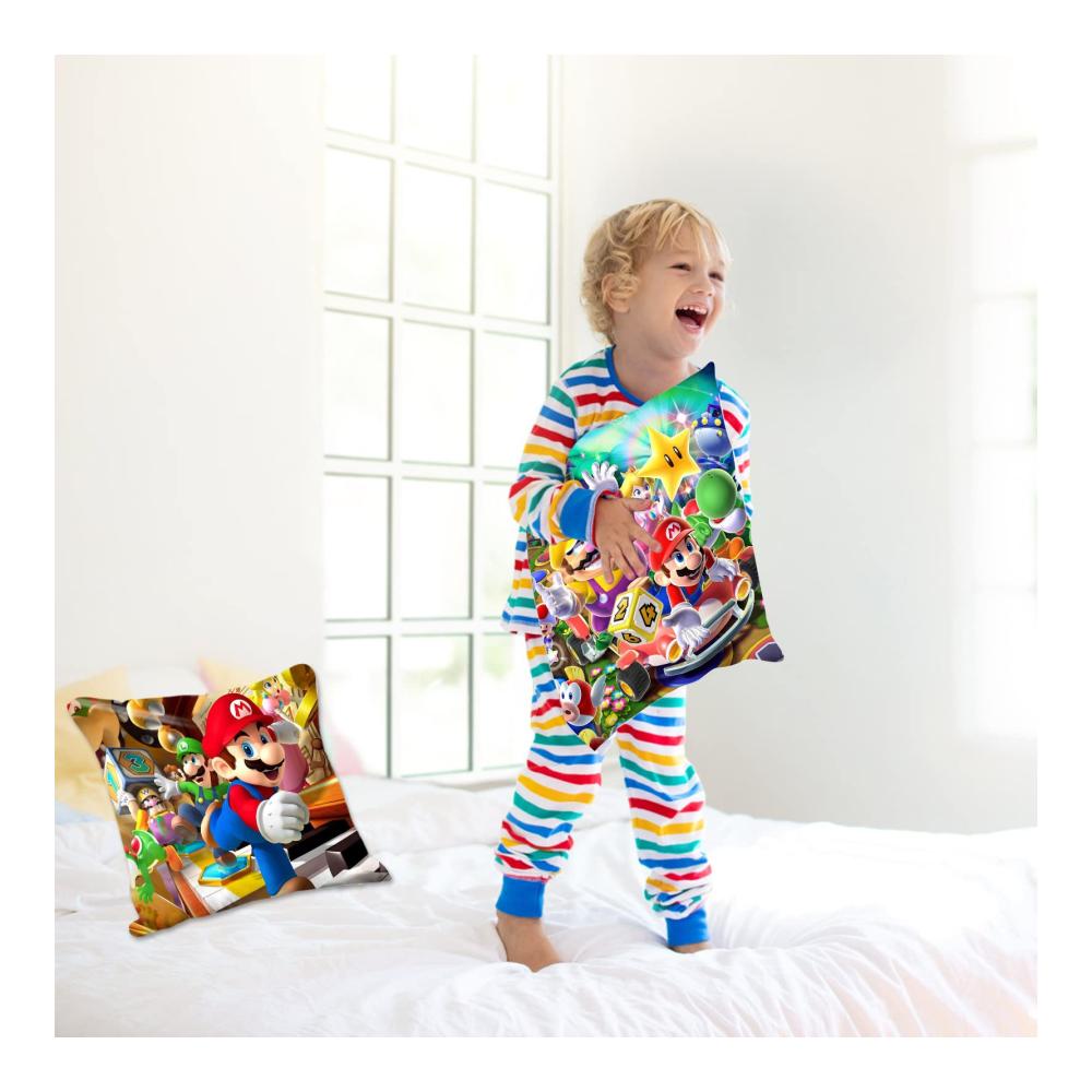Anime Film Style Zierkissenbezüge 45x45 cm 2er Set – Dekorative Kissenhüllen für Wohnzimmer Couch Stuhl & Bett – Kissenbezüge im Anime Design – Hochwertige Zierkissen Bezüge für stilvolle Dekoration
