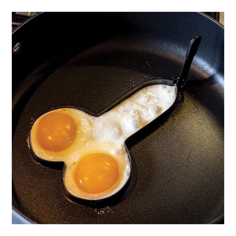 Kreative Omelettpfannen Edelstahl Ei Ring mit Antihaftbeschichtung und Griff. Perfekt für lustige Spiegelei-Formen und müheloses Kochen von Omeletts und Pfannkuchen