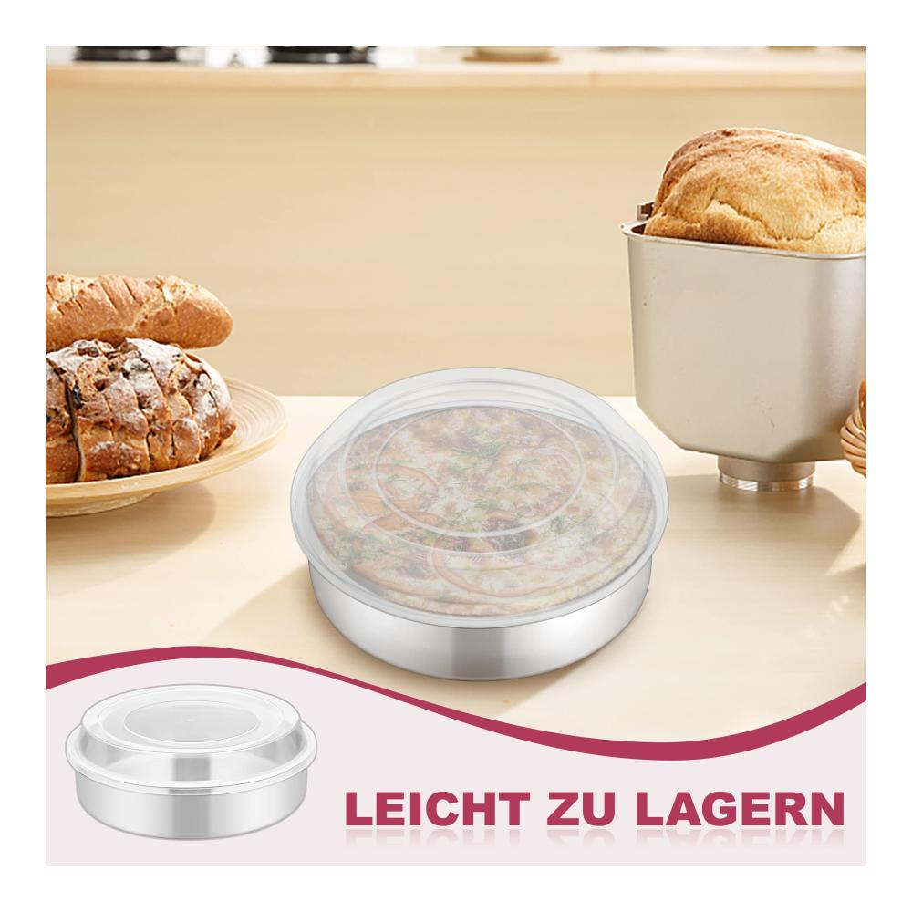 Entdecken Sie erstklassige Backfreude mit unserem 21cm Edelstahl Rundblech! Perfekt für Brownies Geschenke zu Hochzeiten Geburtstagen und Weihnachten. Gesund ungiftig auslaufsicher und spülmaschinenfest – die ideale Backform für jedes Picknick-Abenteuer