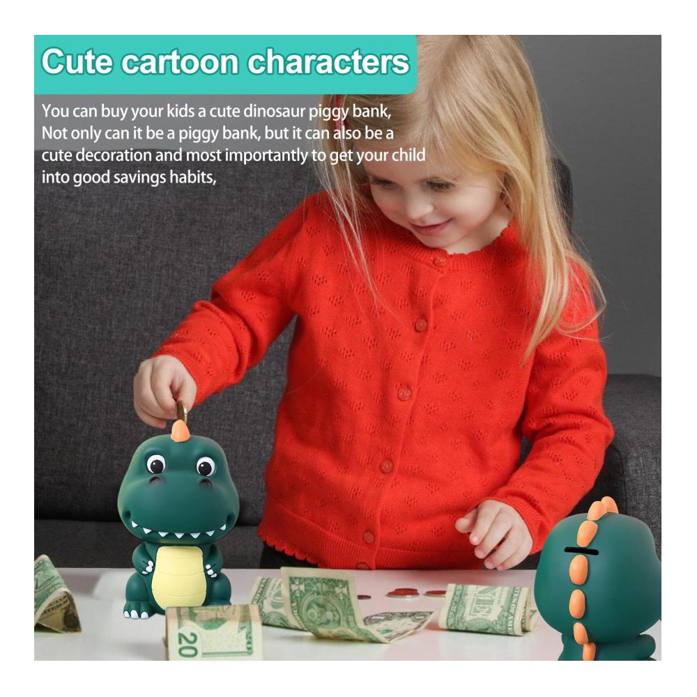 Spardose Kinder Dinosaurier | Süßes Sparschwein im Dino-Look | Perfekte Geldgeschenkidee für Mädchen und Jungen | Tolles Geschenk zum Geburtstag und zur