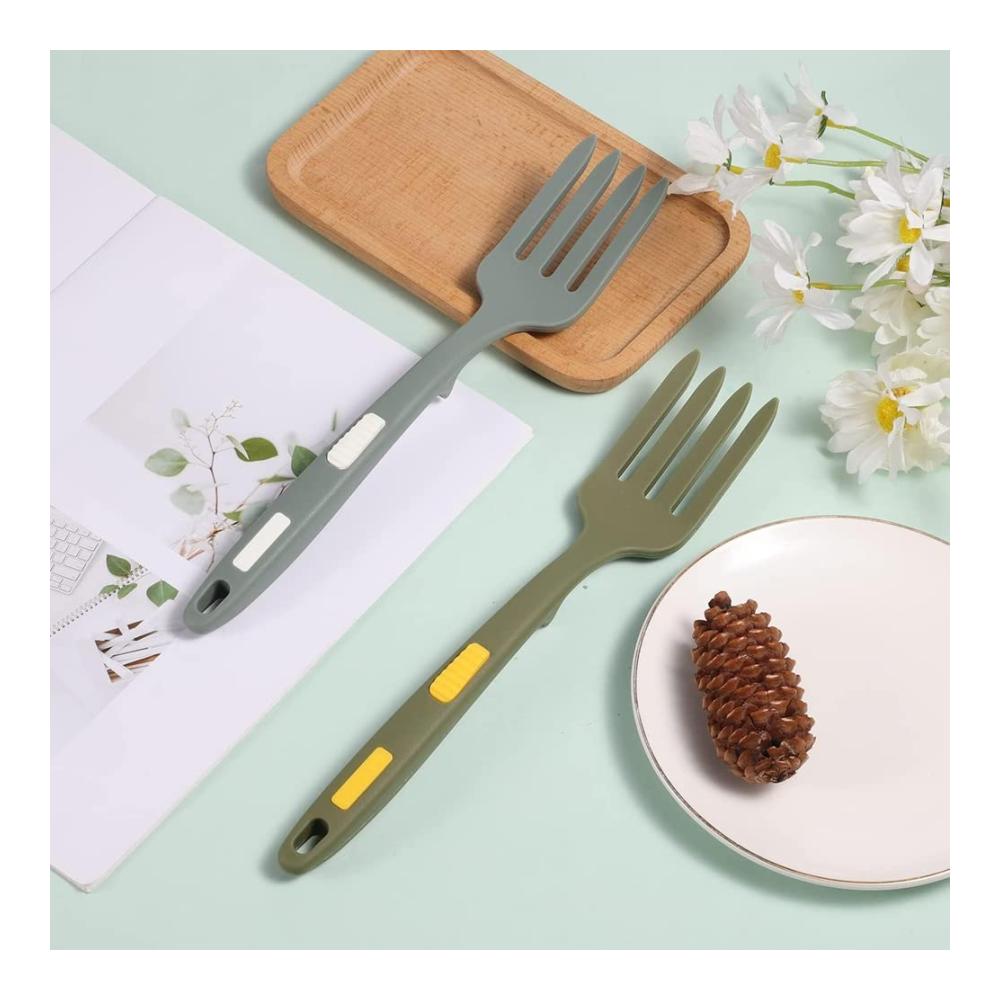 Tafelgabeln Set – 2-teilige Hochleistungs-Silikon-Kochgabeln | Hitzebeständig & Multifunktional für Nonstick-Kochen | Ergonomische Griffe für müheloses Kochen