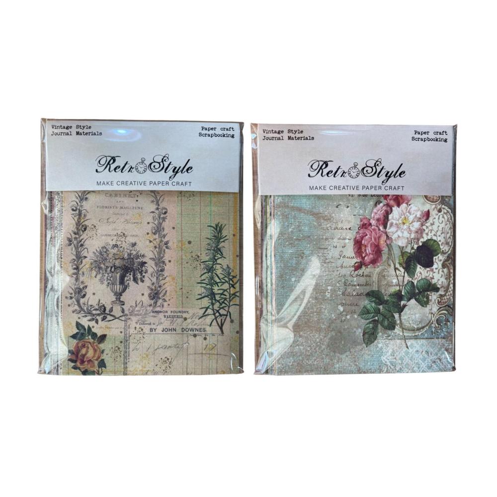 Vielfältiges Dekorpapier 80 Blätter mit Blumen- und Pflanzenmustern | Bastelpapier für Fotoalben Scrapbooks & mehr | Hochwertiges Designpapier in 20 bunten Designs | Scrapbook Zubehör