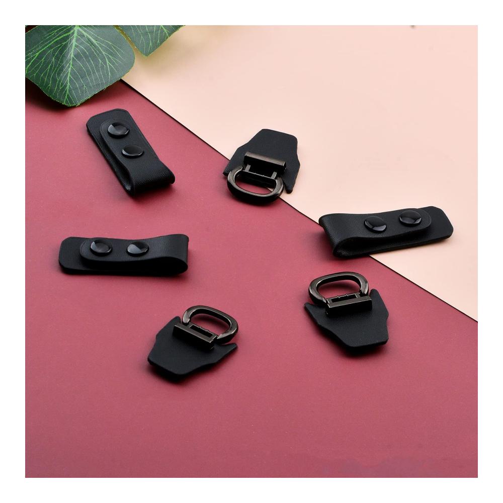 4 Paar stilvolle Metall Gürtelschnallen - Hochwertige Lederverschlüsse für Cardigans Kleidung & DIY Handwerk - Nähzubehör inklusive Nähhaken & Clips