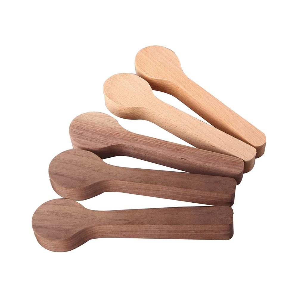 Kochlöffel Set 5-teiliges Schnitzset aus Buche und Walnuss - Unvollendete DIY-Kits für Hobby-Schnitzer - Hochwertige Holzmaterialien für kreative Kochkunst