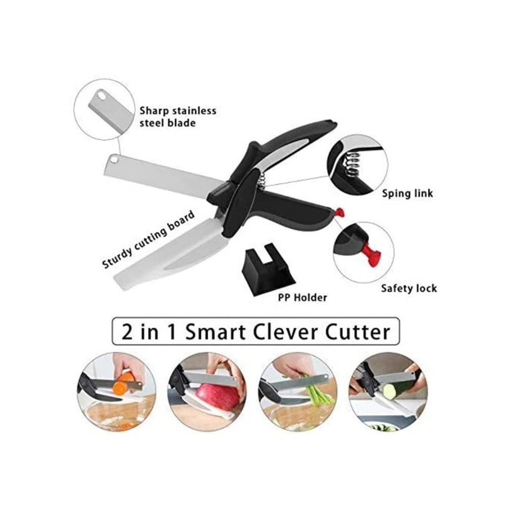 Präzise Küchenscheren Food Cover Cutter Mehrzweckschneider Gemüse Chopper und Picknick Schere mit integriertem Schneidebrett – Perfekt zum Schneiden von Obst Roastbeef und mehr! Robuste Küchenhelfer für mühelose Zubereitung