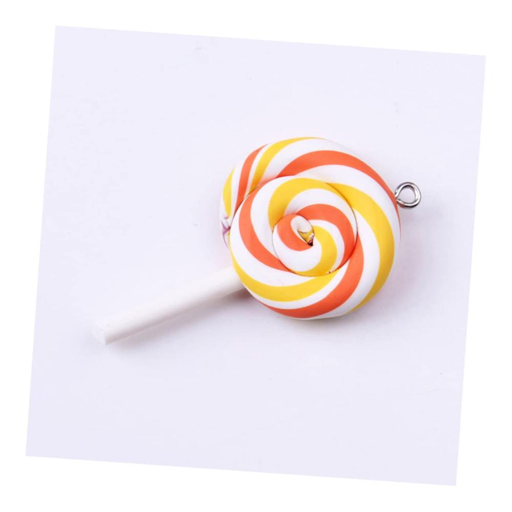 90 Stk Süße Lutscher-Schmuckanhänger-Set für DIY Kinder und Heimwerker - Charmante Polymer-Ton-Anhänger für Schlüsselbund und mehr