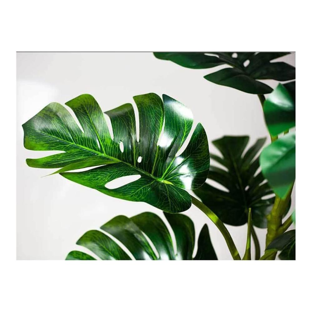 Begrüßen Sie den Frühling mit unserem lebensechten Kunstbaum Monstera-Baum! Perfekt für Ihr Zuhause und Wohnzimmer diese 9 Fuß hohe künstliche Pflanze mit realistischen Blättern wird jeden begeistern. Ideal für diejenigen die echte Pflanzen lieben aber keine Zeit für die Pflege haben. Gönnen Sie sich einen Hauch von Natur und Frische ohne sich um das Gießen oder Beschneiden kümmern zu müssen. Verschönern Sie Ihr Zuhause mit diesem hochwertigen bodenstehenden künstlichen Baum