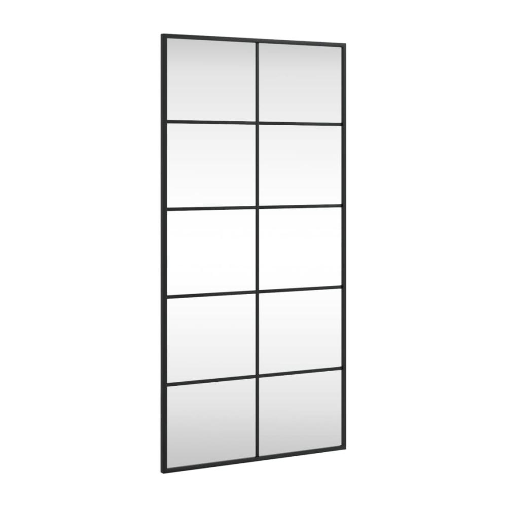 Entdecken Sie den zeitlosen Charme – Wandspiegel Schwarz 50x100 cm Rechteckig Eisen – Praktischer Flurspiegel für Ihr Zuhause – Wohnzimmer & Bad – Wandmontage inklusive! Gönnen Sie sich stilvolles Ambiente