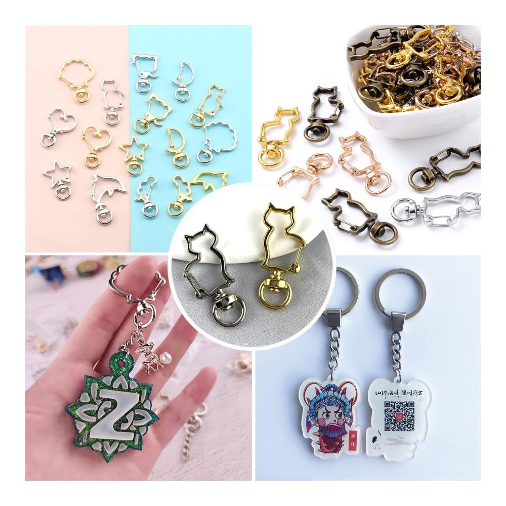 Entdecken Sie 30 Hochwertige Karabinerhaken mit Vielseitigen Schiebeschnallen und Metallwirbeln – Perfekte Verschlüsse für Hummer Swivel Trigger Clips. Abnehmbare Drehverschlüsse in Silber Gold und Pink für Schlüsselanhänger Hängende Handwerksprojekte oder Dekorationen. Erleben Sie Sicherheit und Stil in einem