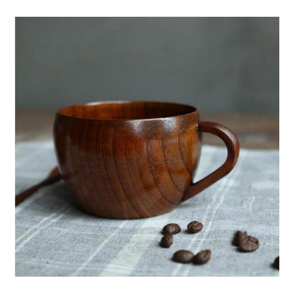 Einzigartige Teetassen 260 ml Holzdesign nachhaltige Becher für unterwegs - Handgriff umweltfreundlich - Ideal für Tee-Liebhaber und Geschenke - 1 Stück
