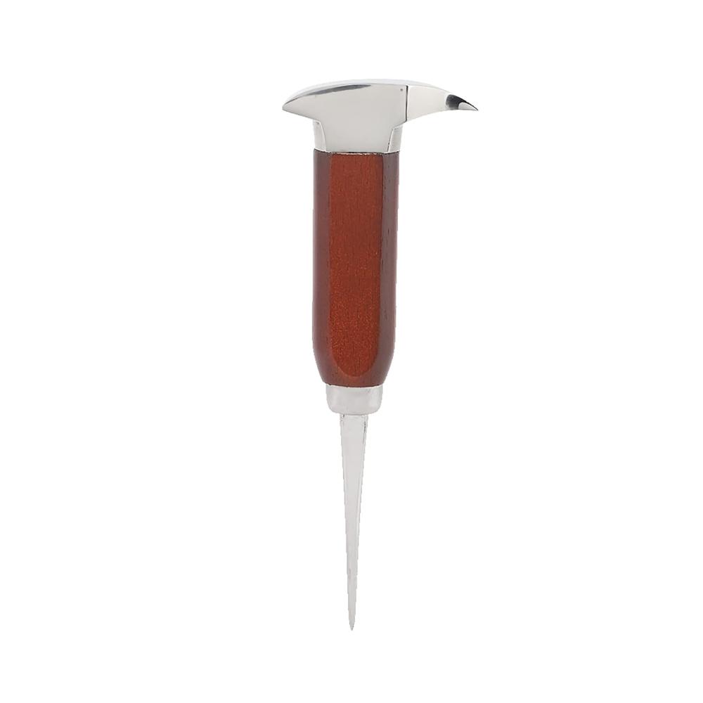 Edelstahl Eiscrusher & Barzubehör Set - Hochleistungs Eispickel mit Sicherheitsgriff 17cm Länge Ergonomischer Holzgriff für müheloses Eisschneiden. Perfekte Ergänzung für jede Bar - Schnell scharf rostfrei