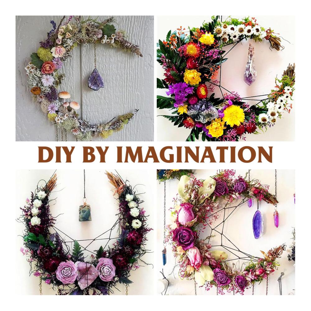 Entdecken Sie die Vielfalt 2er-Set Mondförmiger Rattan-Kranz für DIY-Bastelspaß! Kunstblumen Weinzweige & mehr für Wanddekorationen Hochzeiten & We