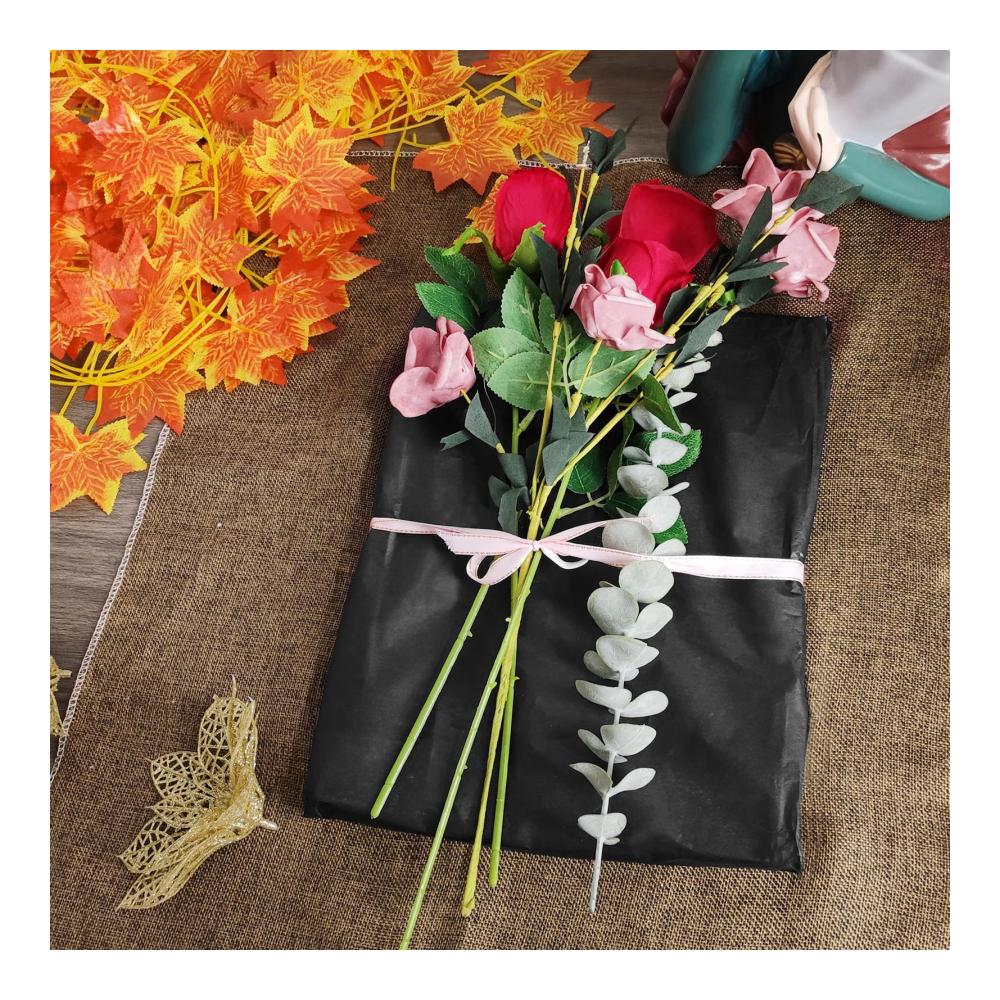 Seidenpapier Schwarze 125 Blatt 50 x 76 cm 17gm – Hochwertiges säurefreies Geschenkpapier für kreative Geschenkverpackungen Decoupage Kunsthandwerk Geburtstage und Halloween. Ideal für stilvolle Präsentationen