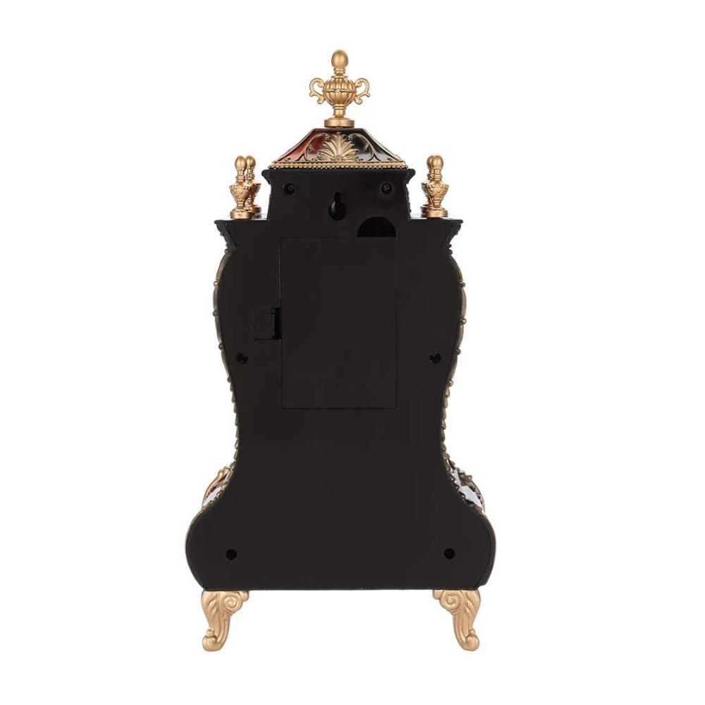 Vintage Cogsworth Tischuhr - Dekorativer Schreibtisch-Wecker im antiken Stil für Zuhause oder Hotel - Braunrot - Perfekte Ergänzung für jeden Tisch