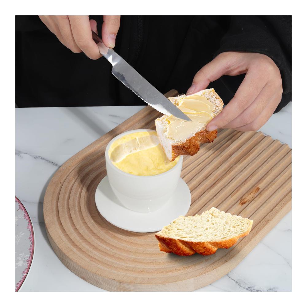 Praktische Porzellan Butterdose – Weiße Aufbewahrung mit Deckel für Französische und Weiche Butter – Stilvoller Runder Butterbehälter