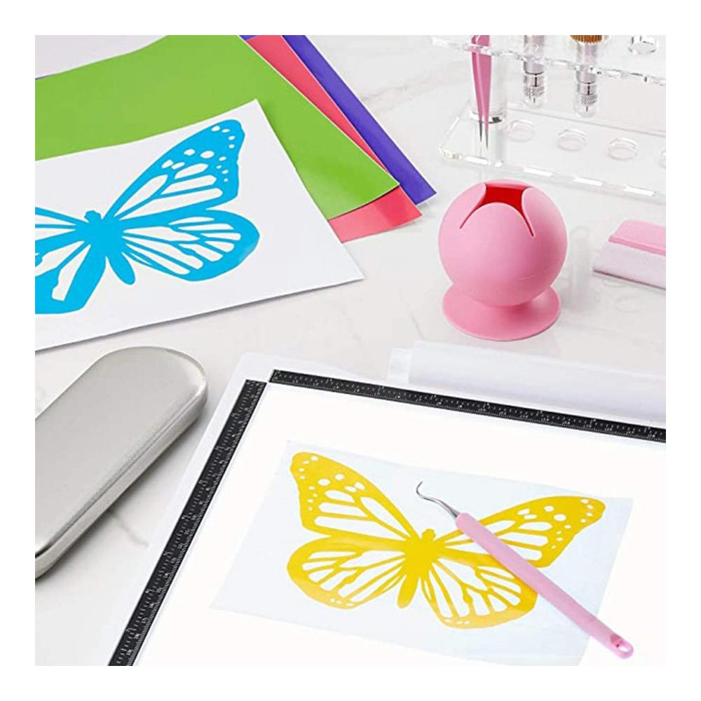 Scrapbooking-Werkzeug Set für Vinyl-Saugschrottsammler Aufbewahrungsboxen für Bastler Schweißer Vinyl - 2er-Pack in Rosa und Blau inklusive