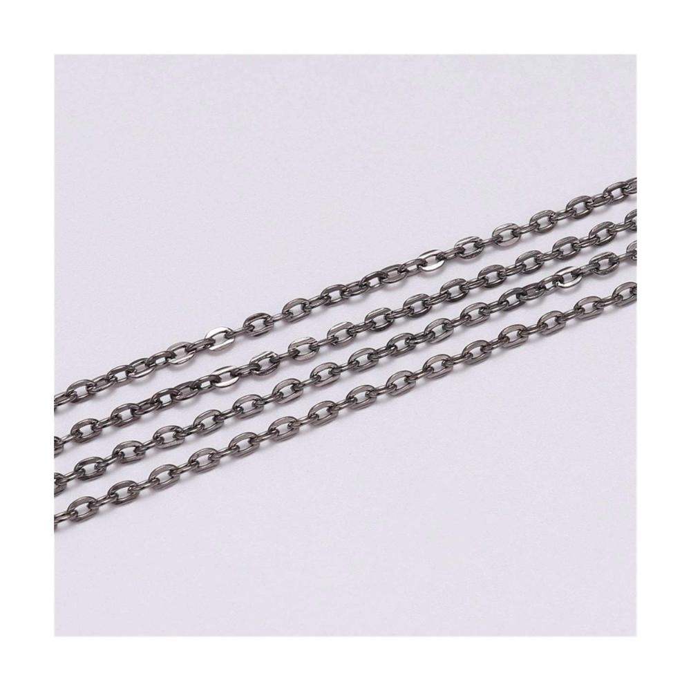 Premium 10m Schmuckdrähte Hochwertige Rhodium/Bronze Farbe Lange Halskette Ketten aus Messing - Perfekt für DIY Schmuckzubehör! (Farbe