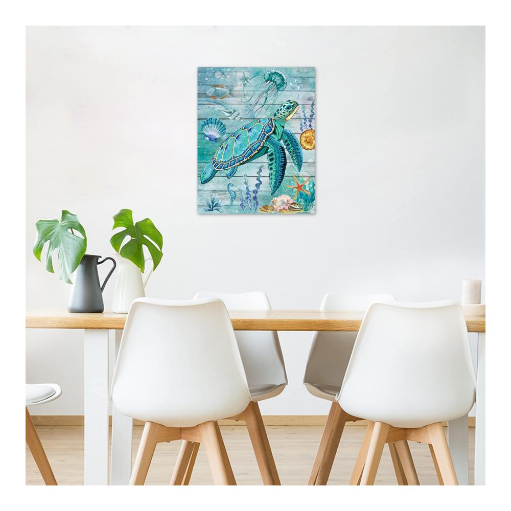 Entdecken Sie kreative Meisterwerke Hochwertige Lackierungen verwandeln Ihr Zuhause! Wandbilder mit Meeresschildkröten und tropischen Fischen Teal Ocean Leinwandbilder für ein stilvolles Wohnambiente. Dekorieren Sie Ihr Wohnzimmer Schlafzimmer oder Badezimmer mit diesen ländlichen Postern. Exklusive Wanddrucke in 30x40cm ungerahmt verleihen jedem Raum eine einzigartige Atmosphäre. Bringen Sie die Schönheit der Unterwasserwelt in Ihr Zuhause. Erleben Sie Wohnkultur auf höchstem Niveau