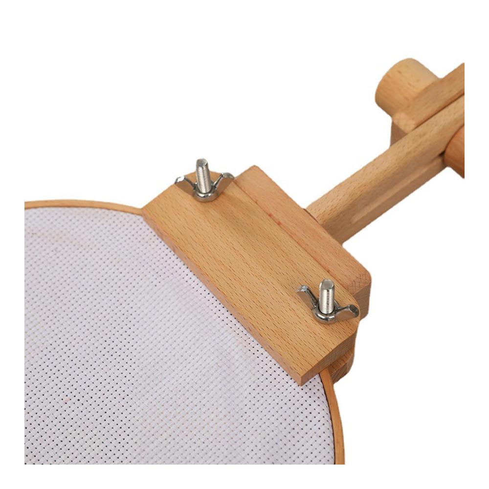 Hochwertiges Nähset & Werkzeug Verstellbarer holzerner Stickständer für Kreuzstich & Stickerei - Stabiler Nadelbodenrahmen für Kreative - Ideal für Stickliebhaber - 85*33cm