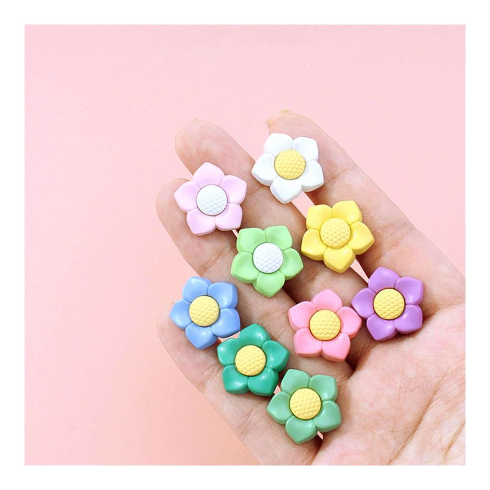 10er Set Kunststoff Knöpfe für Kinder - Abnehmbare Babyknöpfe in Rosa - 19mm - Ideale Kleidungsknöpfe für