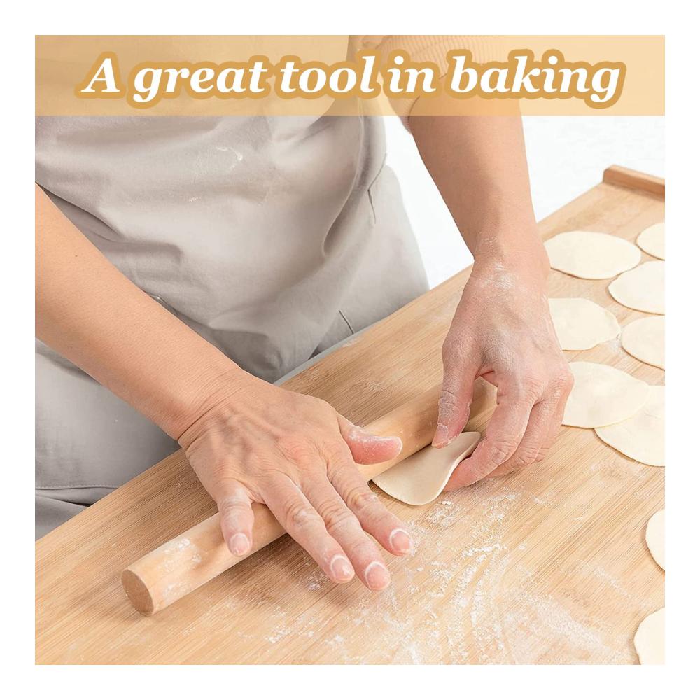 Teigroller Set 3 hochwertige Nudelhölzer aus Buchenholz – Massivholz Teigroller mit Scale Design für perfekte Pasta Fondant Gebäck Kekse Pizza. Ideales Zubehör für müheloses Teigausrollen. (30cm 25cm 16cm