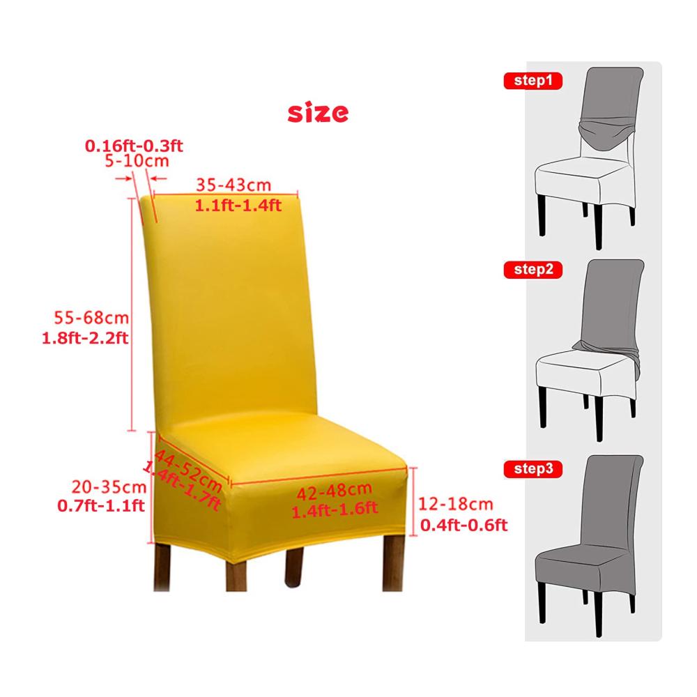 5er Set Premium Hussen für hohe Rückenlehnenstühle - Stretch Wasserdicht & Abnehmbar - Esszimmer Stuhl Schonbezüge in modernem Design - Ideal für den Schutz und die Verschönerung Ihrer Möbel - Anthrazitgrau