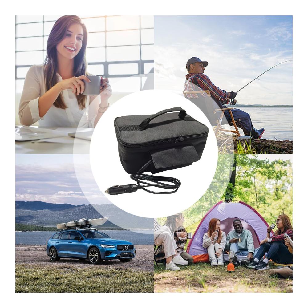 Elektrische Lunchbox für unterwegs | Tragbarer Speisenwärmer für Auto & Camping | Lebensmitteltransporter mit Slow Cooker Funktion