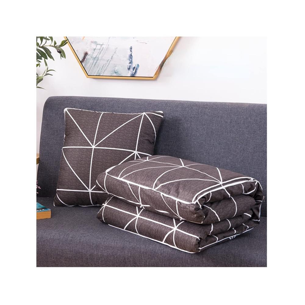 Erfrischende Zierkissen Cartoon Flamingo Decke & Kissen Verdickt Faltbar Bürodecke & Wärme Kissen 40x40cm (Ausgebreitet 100x150cm) Reißverschluss Home Dekor
