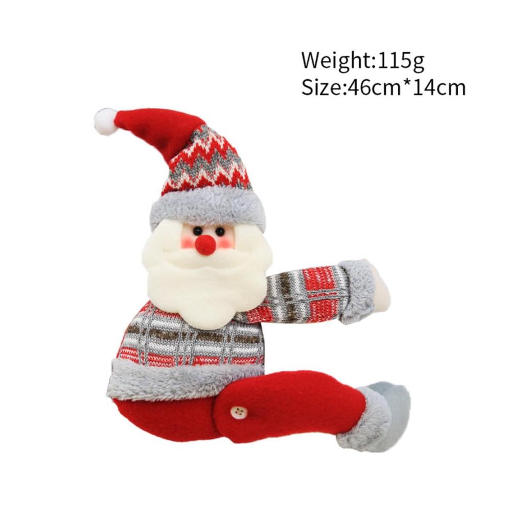 Exklusive 3-teilige Weihnachtsvorhang-Raffhalter Dekorieren Sie mit Stil! Festliche Cartoon-Motive - Weihnachtsmann Schneemann Elch. Hochwertiges Design für Möbel- und Vorhangdekoration